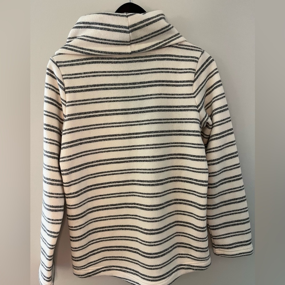 L.L. Bean Striped Cowl Neck Knit - Picture 2 of 9